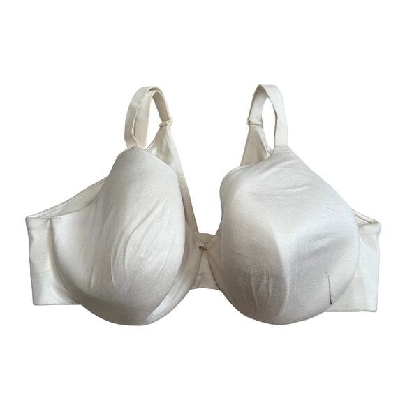 Cacique Shiny White Full Coverage Underwire Back Smoother Bra Size 44C - Picture 1 of 5